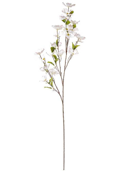 44" Silk Dogwood Spray White
