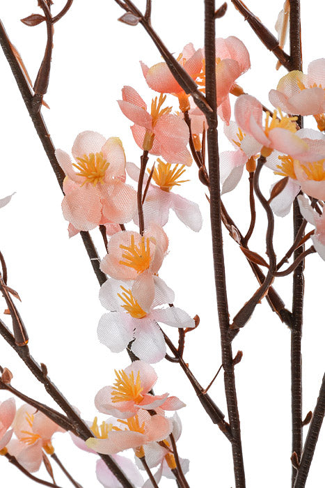 25" Silk Blossom Bush Peach