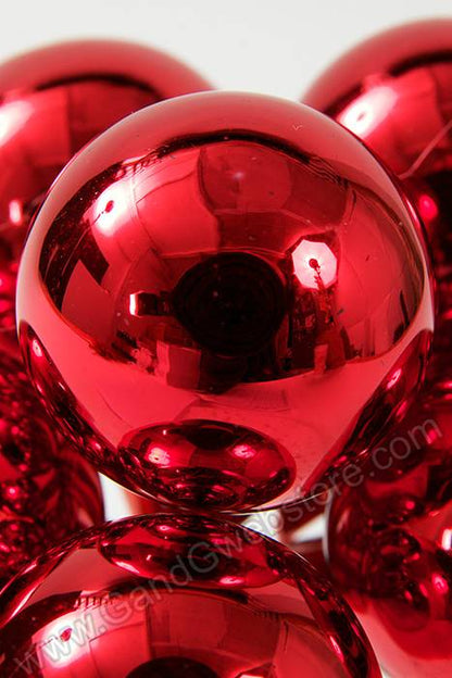 35mm Gloss Glass Ball Ornament Red Pkg/72