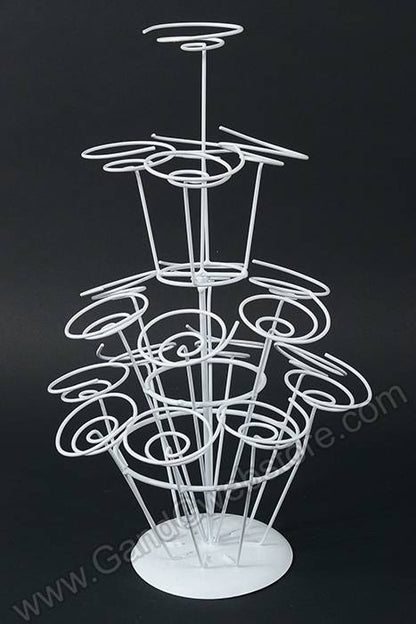 11" X 18" Metal Cupcake Stand White
