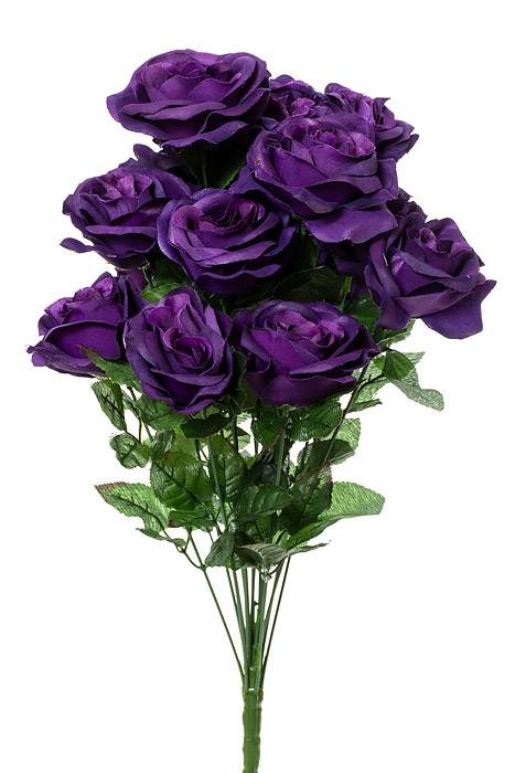 22" Silk Mirco Peach Rose Bush X18 Purple