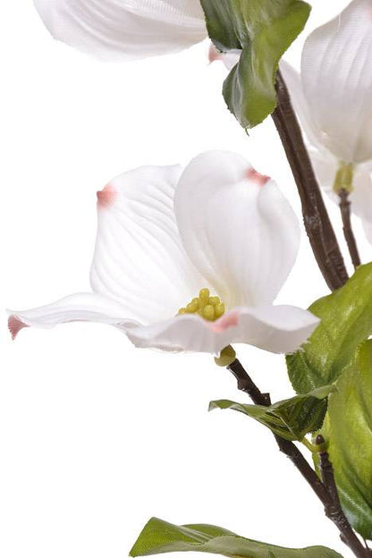 44" Silk Dogwood Spray White