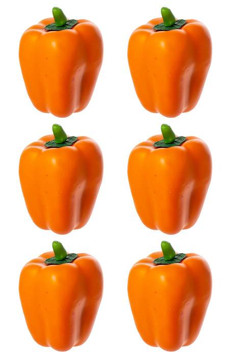 4" Weighted Bell Pepper Orange Pkg/6