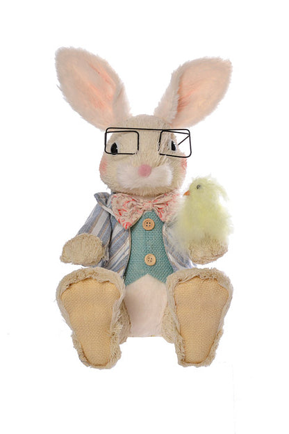 9.1" X 10.2" X 15.7" Rabbit White