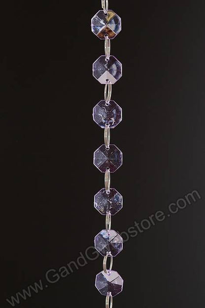72" Acrylic Octagon Bead Garland Lavender 