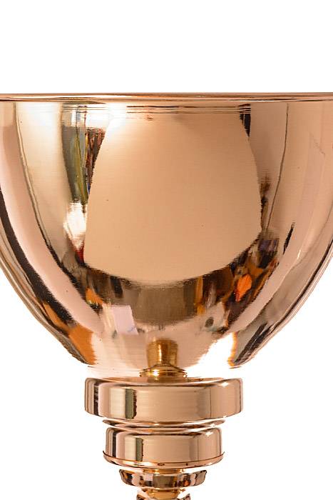 10" X 46"h Floral Metal Stand Gold