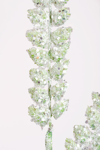 31.5" Glitter Fern Spray Green