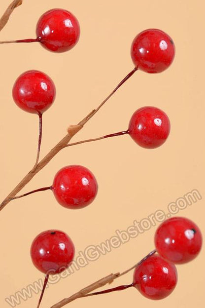 18" Christmas Berry Spray Red Pkg/12