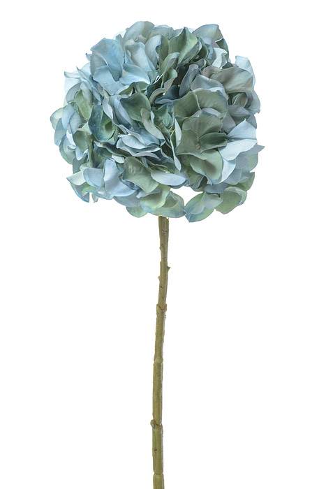 21" Silk Hydrangea Spray Aqua/green