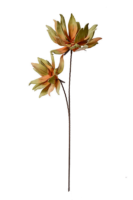 42" Foam Flower Spray Orange/Green