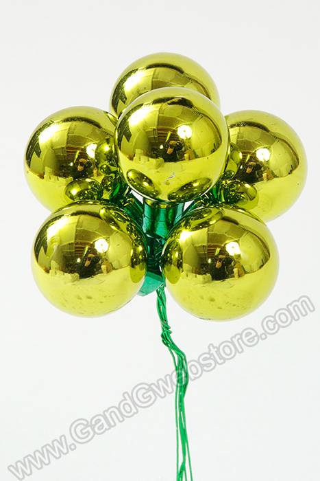 30mm Gloss Glass Ball Ornament Apple Green Pkg/72