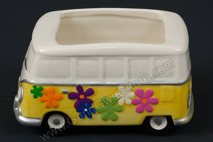 3" X 3.5" Hippie Van Planter Yellow