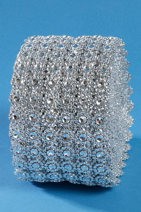 4" X 10yds Plastic Silver Plate Garland Silver