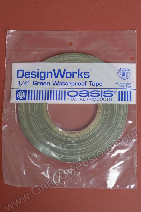 1/4" X 60yds Waterproof Tape Green