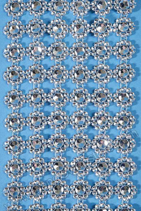 4" X 10yds Plastic Silver Plate Garland Silver