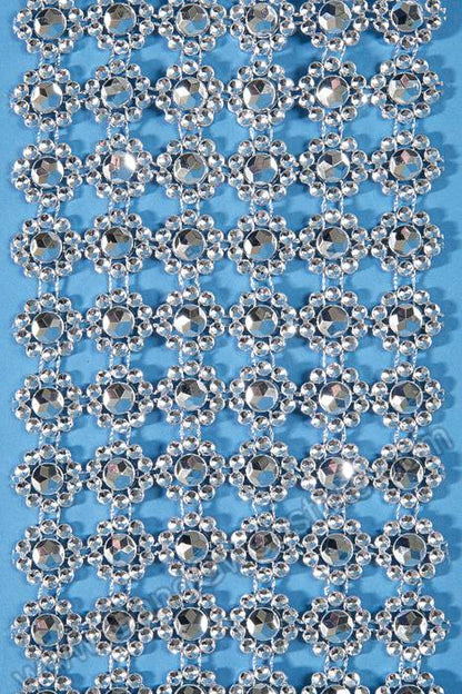 4" X 10yds Plastic Silver Plate Garland Silver