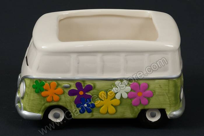 3" X 3.5" Hippie Van Planter Green