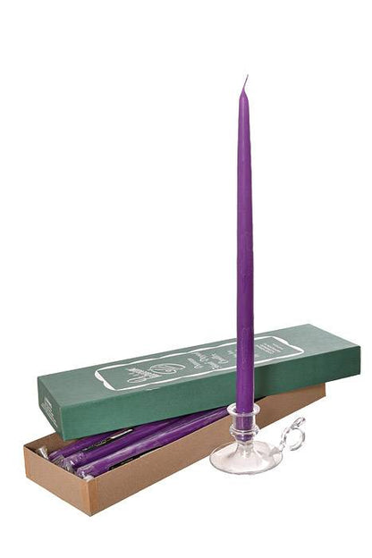 15" Patrician Taper Lavender Box/12