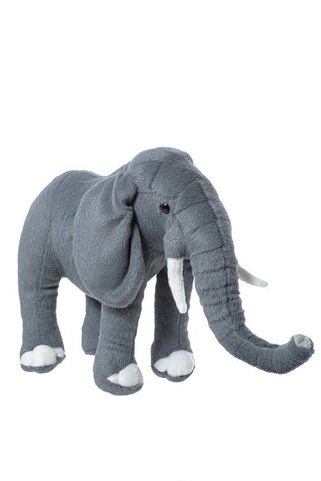 14" X 10"h Stuffed Elephant Gray