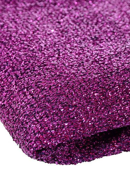 60" X 3yds Sponge Lurex Purple