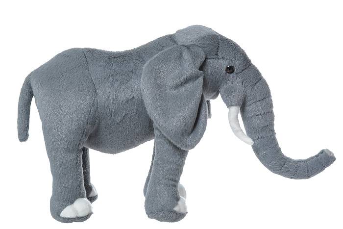 14" X 10"h Stuffed Elephant Gray
