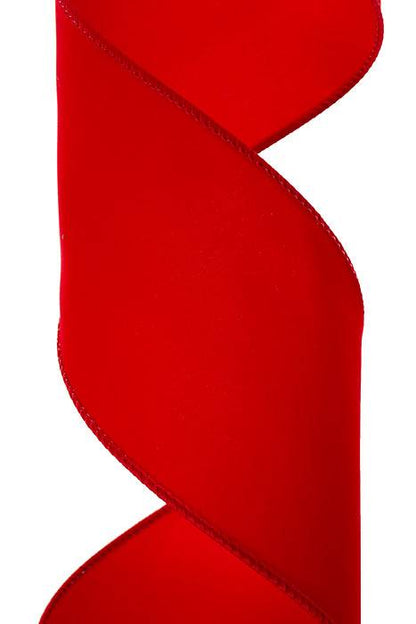 4" X 50yds  Value Velvet Medium Red/red