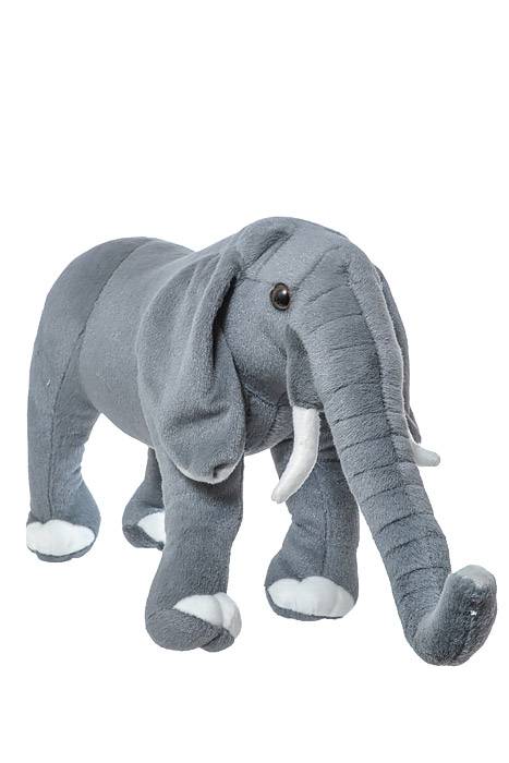 20" X 14"h Stuffed Elephant Gray