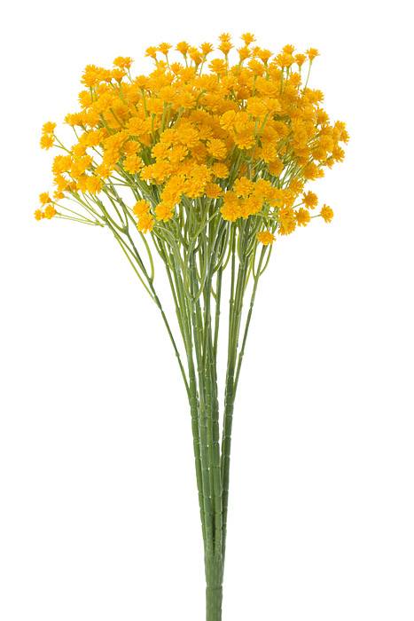 15" Artificial Baby Breath Bush Two Tone/yellow