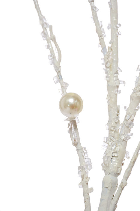 43.5" Beaded Pearl Spray Cool White