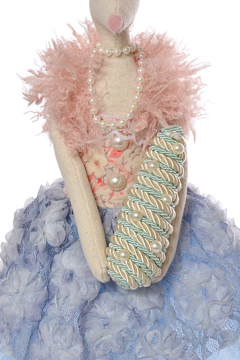 4.7" X 3.9" X 21" Easter Rabbit Blue/Pink Set/2