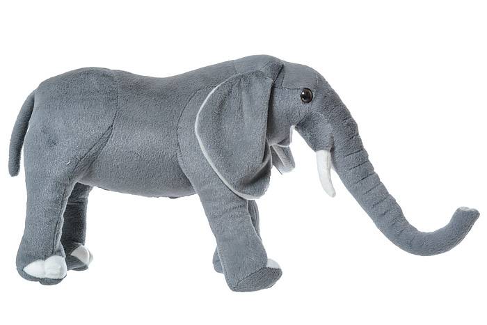 20" X 14"h Stuffed Elephant Gray