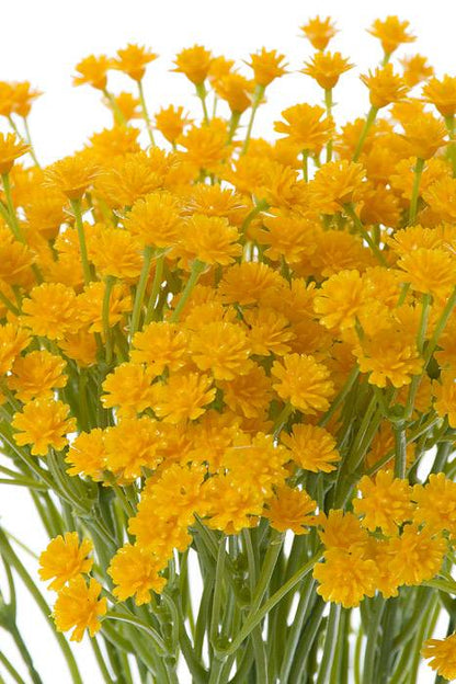 15" Artificial Baby Breath Bush Two Tone/yellow