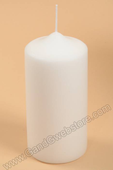 2.8" X 6" Pillar Candles White Pkg/12