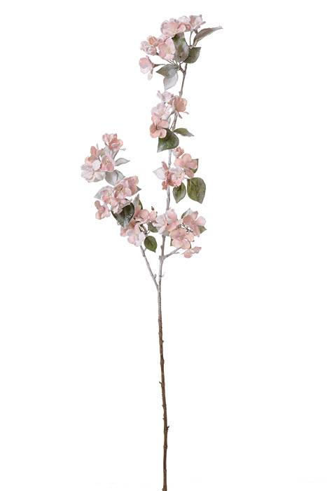 35" Snow Quince Blossom Spray Snow/pink
