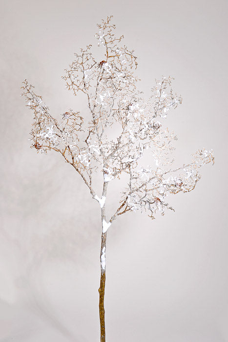 42.5" Winter Chalet Snowy Pine W/Cone Spray Brown/White Snow