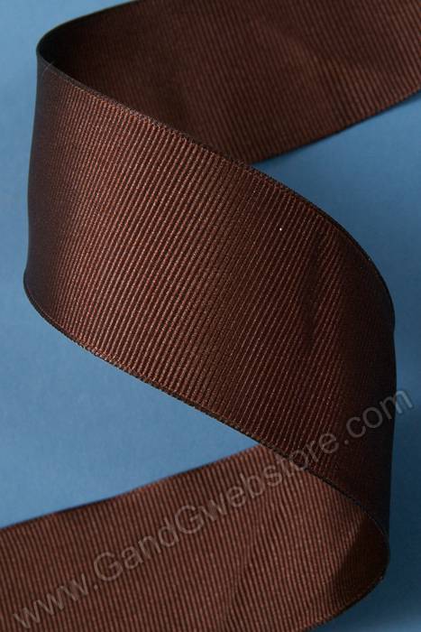 1.5" X 15yds Grosgrain Wired Ribbon Chocolate