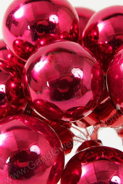 25mm Gloss Glass Ball Ornament Burgundy Pkg/144