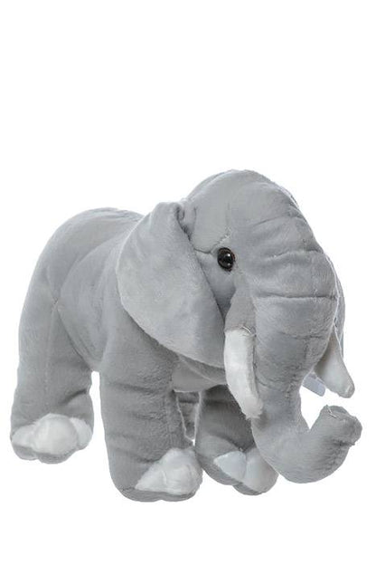 12" X 7"h Stuffed Elephant Light Gray