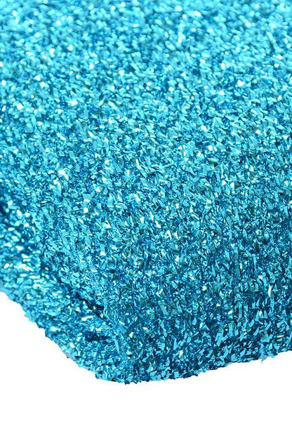 60" X 3yds Sponge Lurex Turquoise