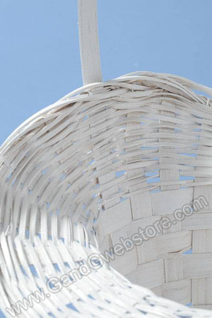 7" X 8.75" Medium Princess Basket White