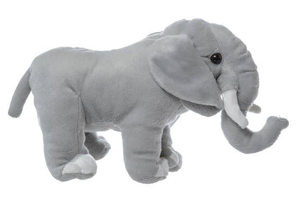 12" X 7"h Stuffed Elephant Light Gray