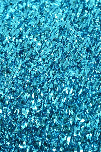 60" X 3yds Sponge Lurex Turquoise