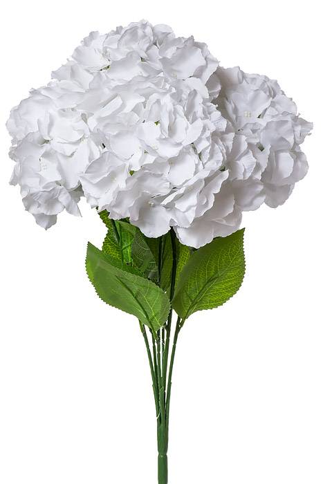 21.5" Silk Hydrangea Bush White