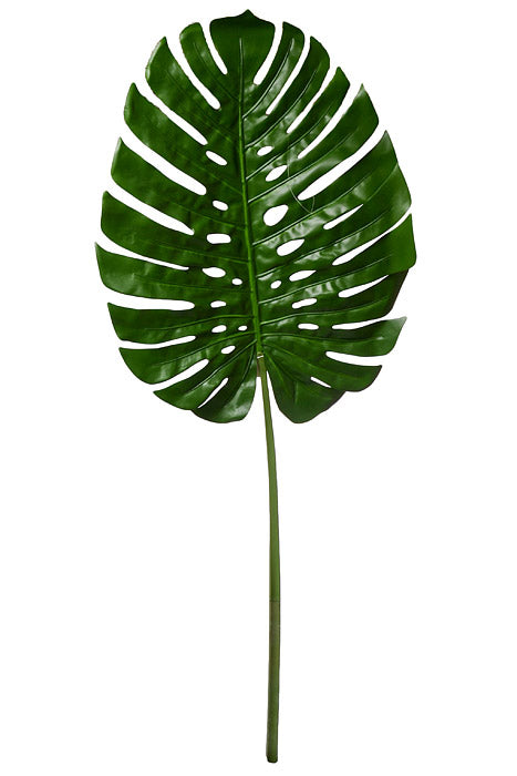 68" Monstera Leaf Stem Green