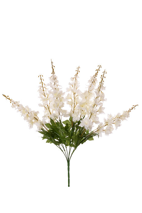 21.5&quot; Silk Delphinium Bush Cream