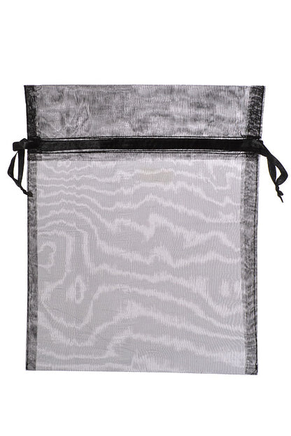 8" X 10" Organza Bag Black