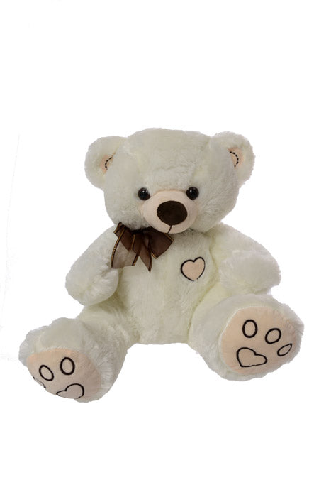 16" Bear with Bow White