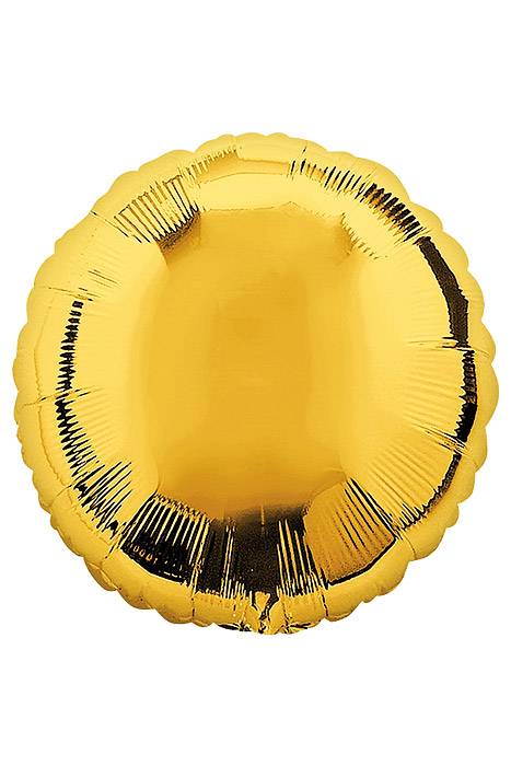 18" Round Foil Balloon Gold Pkg/10