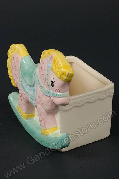 3&quot; Rocking Horse Planter Pink