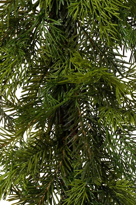 6 Ft Cedar/pine Garland Green Two Tones
